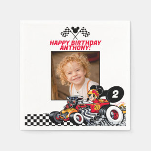 Mickey Mouse Roadster Racers Birthday Napkin