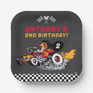 Mickey Mouse Roadster Racers Birthday Paper Plate
