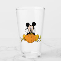 Mickey Mouse Sitting on Pumpkin