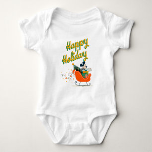 Mickey Mouse Sleigh Ride Happy Holiday Baby Bodysuit