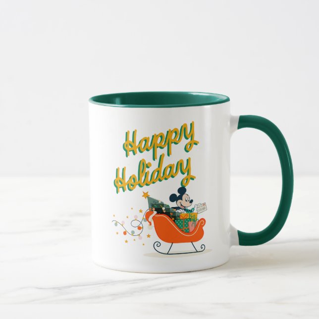 Mickey Mouse Sleigh Ride | Happy Holiday Mug (Right)