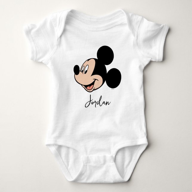 Mickey Mouse Smile Baby Bodysuit (Front)