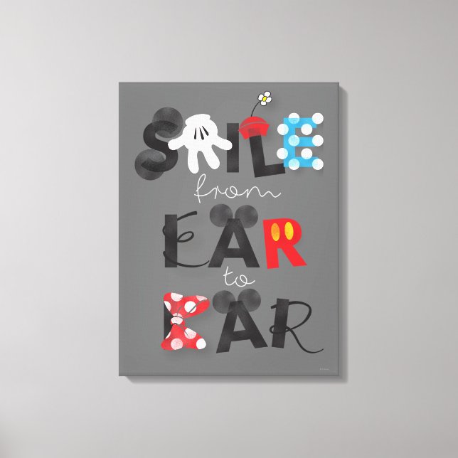 Mickey Mouse | Smile From Ear To Ear Canvas Print (Front)