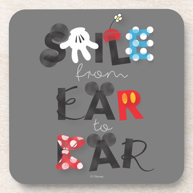Mickey Mouse | Smile From Ear To Ear Coaster (Front)