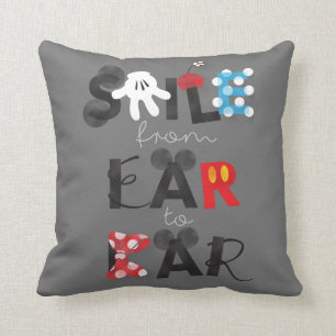 Mickey Mouse   Smile From Ear To Ear Throw Pillow