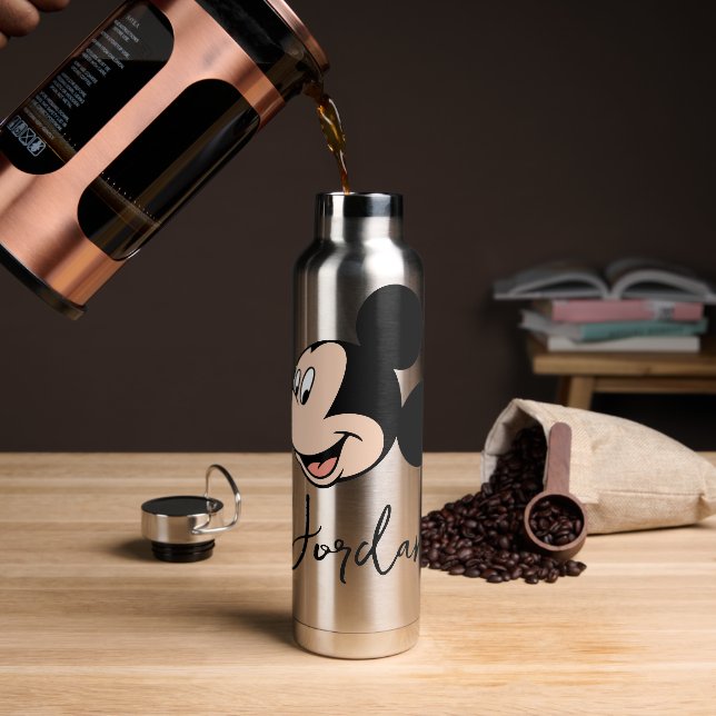 Mickey Mouse Smile Water Bottle (Coffee)