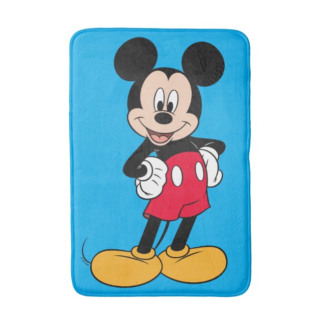 Mickey Mouse Smiling Pose Bath Mat (Front Vertical)