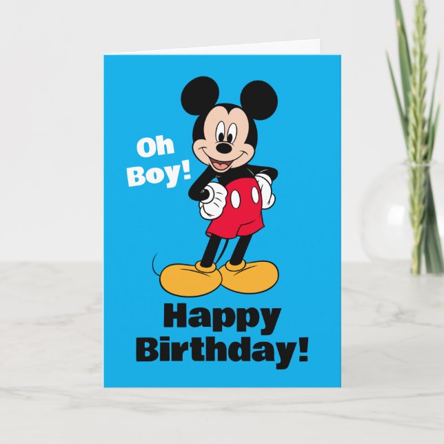 Mickey Mouse Smiling Pose Card (Front)