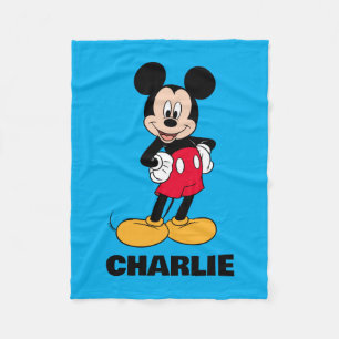 Mickey Mouse Smiling Pose Fleece Blanket