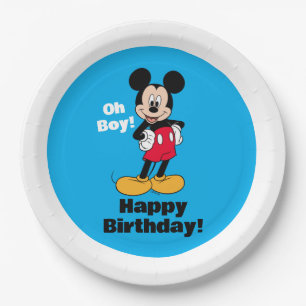 Mickey Mouse Smiling Pose Paper Plate
