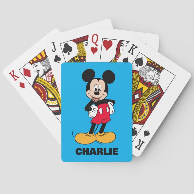 Mickey Mouse Smiling Pose Playing Cards (Back)