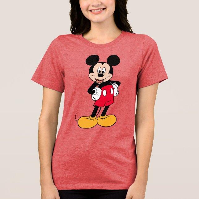 Mickey Mouse Smiling Pose Tri-Blend Shirt (Front)