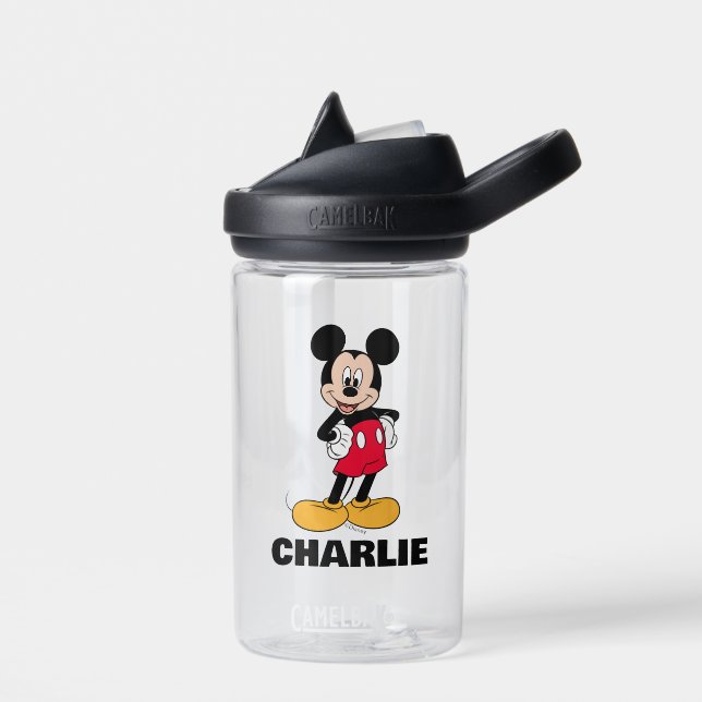 Mickey Mouse Smiling Pose Water Bottle (Left)