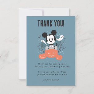 Mickey Mouse   Spooky Halloween Birthday Thank You Card