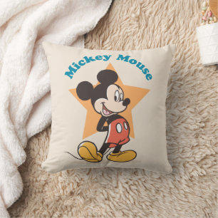 Mickey Mouse Star Name Graphic Throw Pillow
