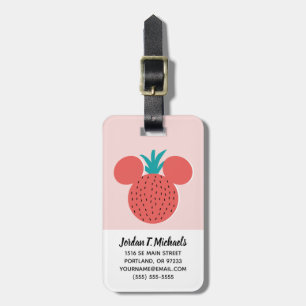 Mickey Mouse Strawberry Icon Luggage Tag