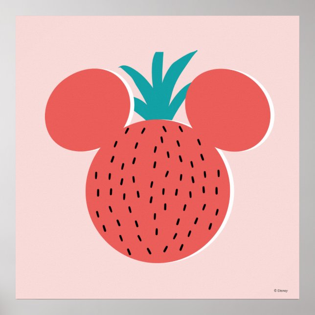 Mickey Mouse Strawberry Icon Poster (Front)