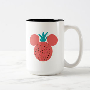 Mickey Mouse Strawberry Icon Two-Tone Coffee Mug