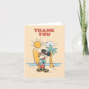 Mickey Mouse Surf's Up Baby Shower Thank You Card