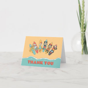 Mickey Mouse Surf's Up Baby Shower Thank You Card
