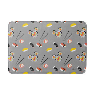Mickey Mouse Sushi Icon Pattern Bath Mat