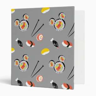 Mickey Mouse Sushi Icon Pattern Binder