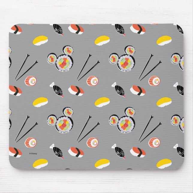 Mickey Mouse Sushi Icon Pattern Mouse Pad (Front)