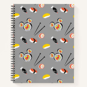 Mickey Mouse Sushi Icon Pattern Notebook