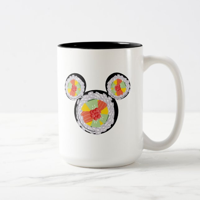 Mickey Mouse Sushi Icon Two-Tone Coffee Mug (Right)
