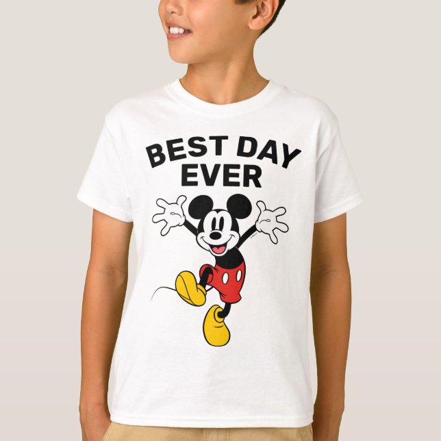 Mickey Mouse | T-shirt Meilleur Jour Ever (Devant)