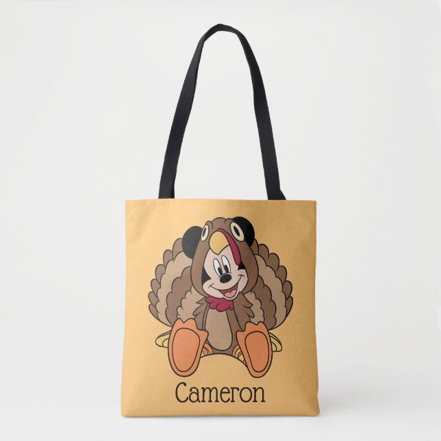 Mickey Mouse Thanksgiving Turkey Tote Bag (Front)