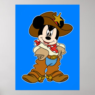 Mickey Mouse the Cowboy Poster