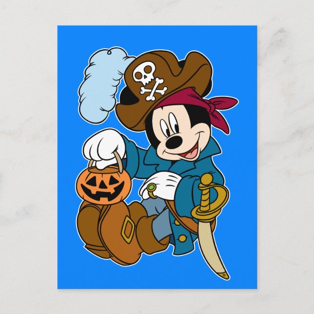 Mickey Mouse the Pirate Postcard (Front)