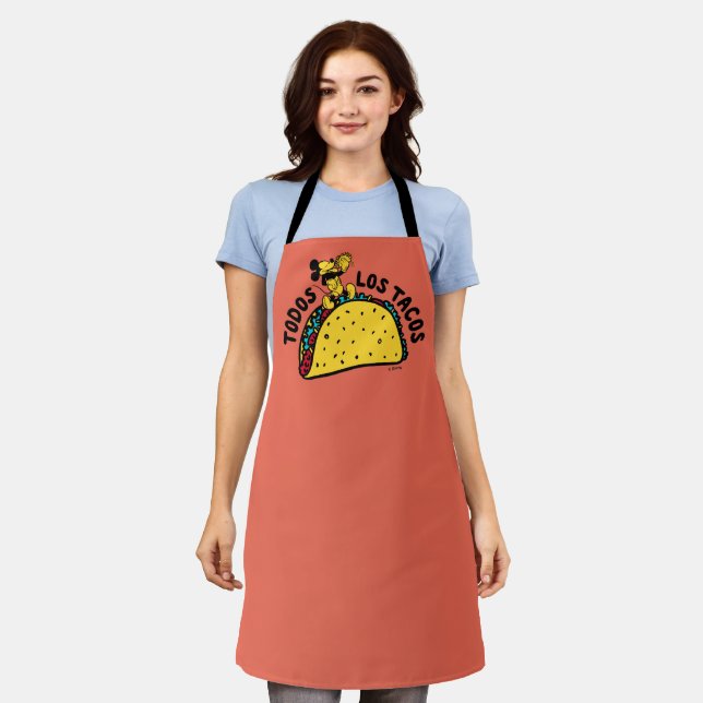 Mickey Mouse Todos Los Tacos Sign Apron (Worn)