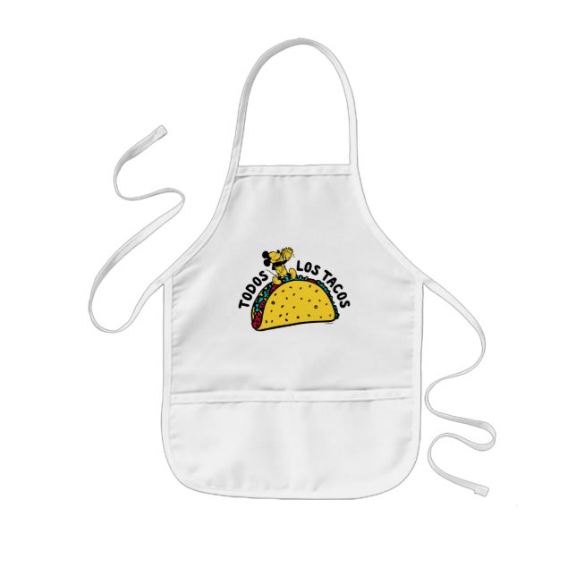 Mickey Mouse Todos Los Tacos Sign Kids Apron (Front)