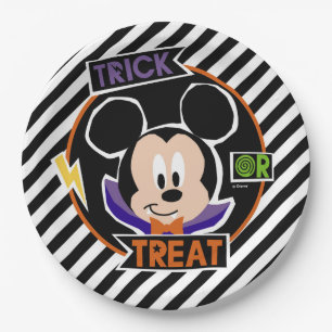 Mickey Mouse   Trick or Treat Halloween Party Paper Plate