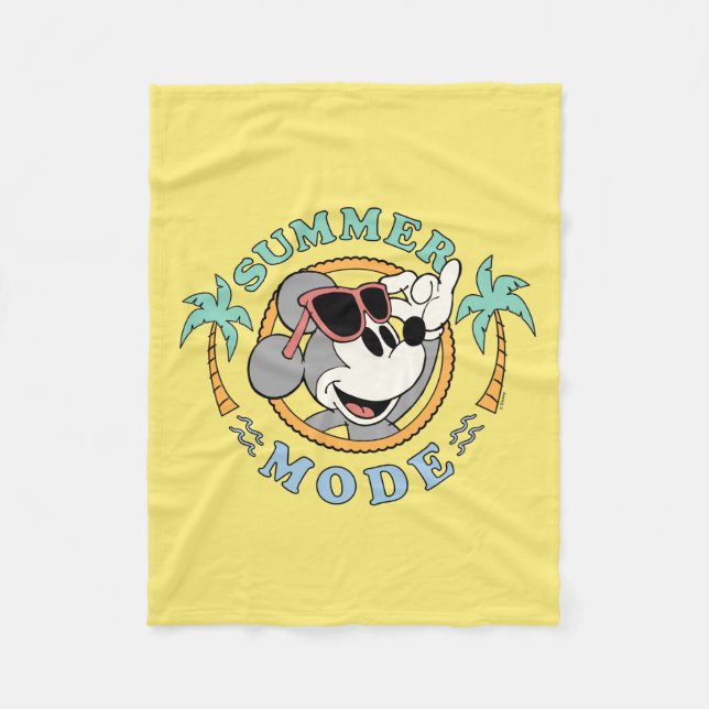 Mickey Mouse | Tropical Summer Mode Fleece Blanket (Front)