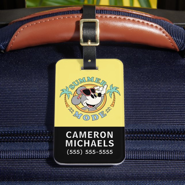 Mickey Mouse | Tropical Summer Mode Luggage Tag (Front Insitu 2)
