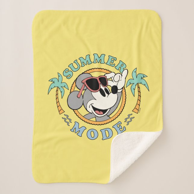 Mickey Mouse | Tropical Summer Mode Sherpa Blanket (Front)