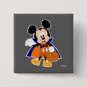 Mickey Mouse Vampire   Halloween 2 Inch Square Button
