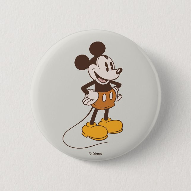 Mickey Mouse | Vintage Mickey 2 Inch Round Button (Front)