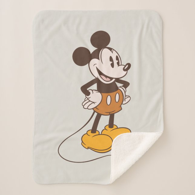 Mickey Mouse | Vintage Mickey Sherpa Blanket (Front)