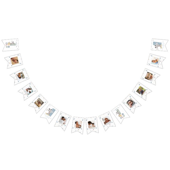 Mickey Mouse Watercolor First Birthday Bunting Flags (All)