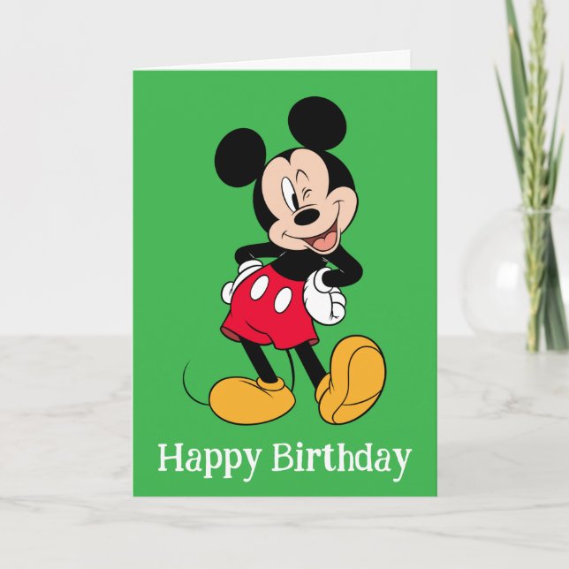 Mickey Mouse Wink Card (Front)