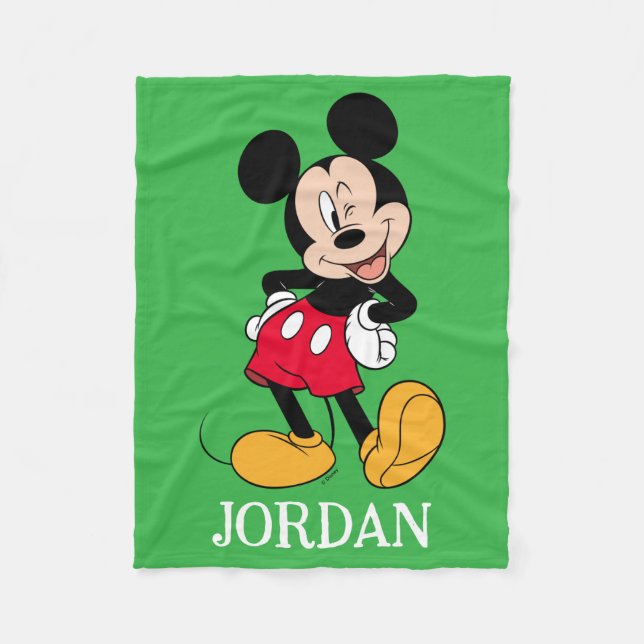 Mickey Mouse Wink Fleece Blanket (Front)