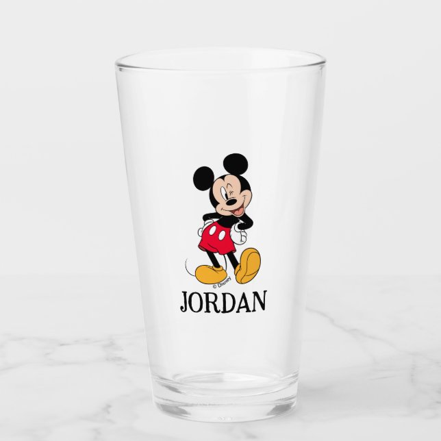 Mickey Mouse Wink Glass (Front)