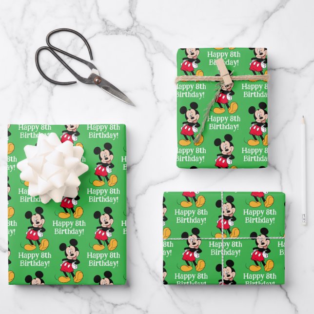 Mickey Mouse Wink Wrapping Paper Sheet (Front)