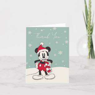 Mickey Mouse Winter Onederland Birthday Thank You Card