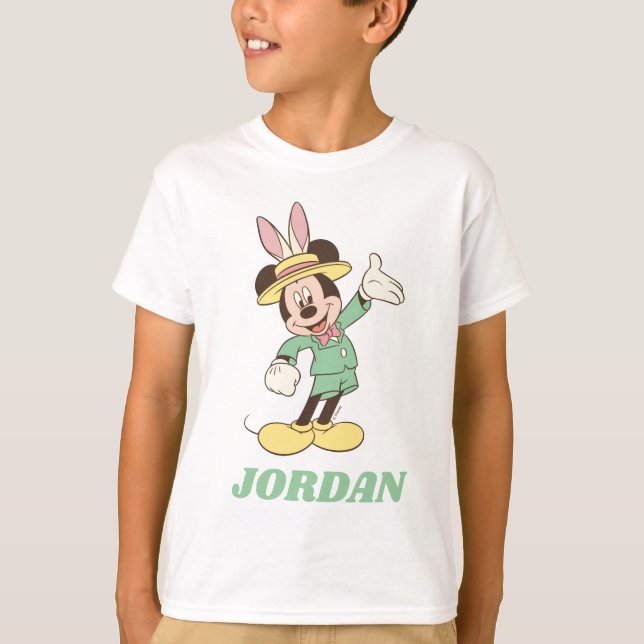 Mickey Mouse with Easter Bunny Ears T-Shirt (Front)