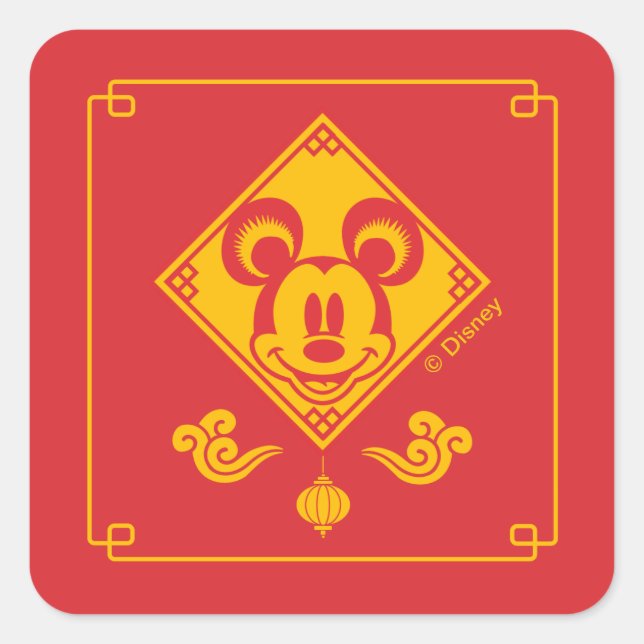 Mickey Mouse | Year of the Mouse Square Sticker (Front)